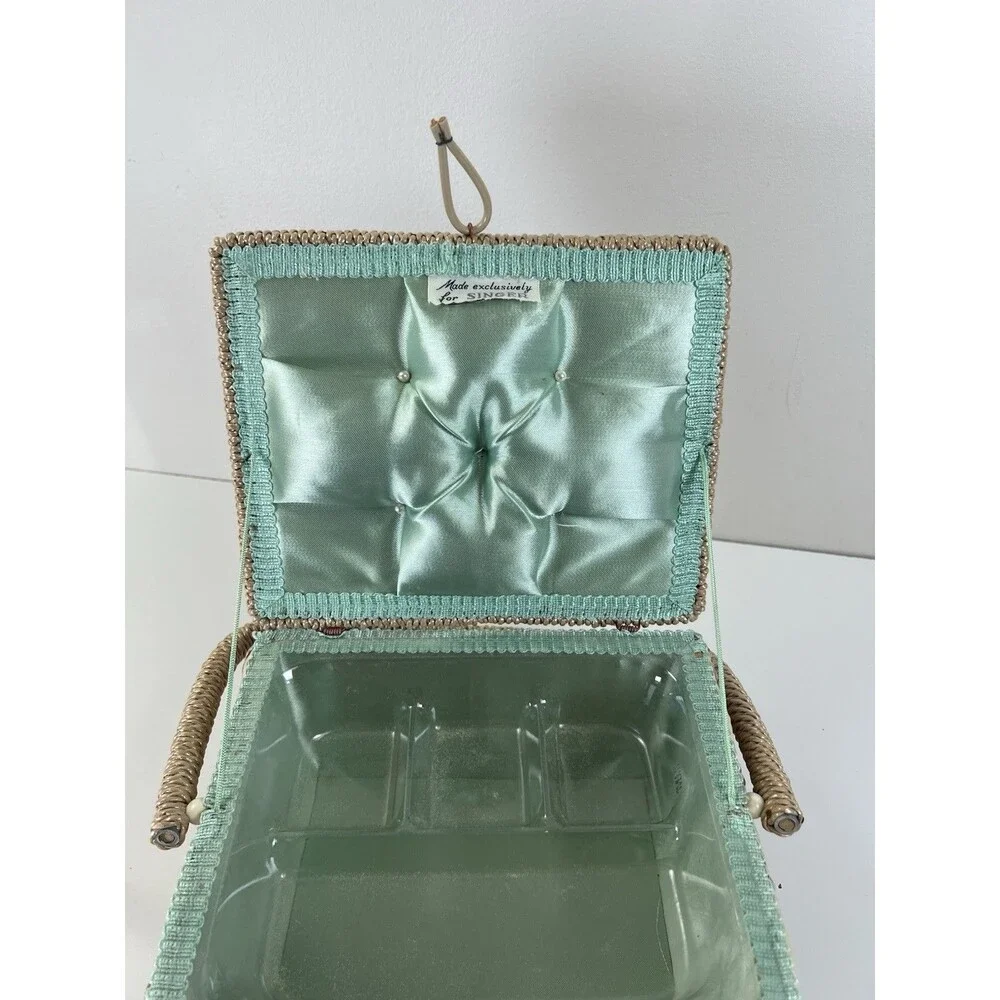 Vintage Singer Sewing Box Made In Japan 7401B Sewing Basket Mid Century MCM Gift